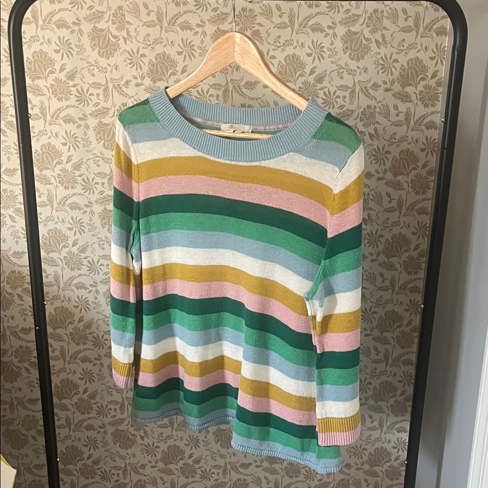 Striped Pastel Crewneck Sweater - Multi